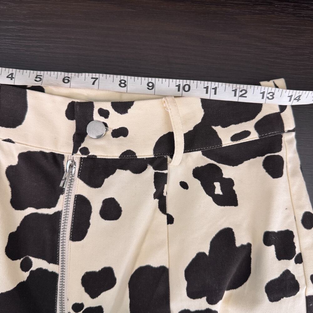 En Saison Anthropologie Pants Women Small Cow Print High Waist Western Festival - Picture 9 of 11